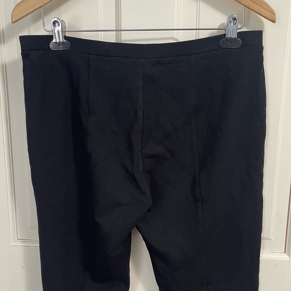 Eileen Fisher Ankle Zip Ponte Slim Pants Size Medium Pull On Elastic Waist Black - Picture 8 of 11